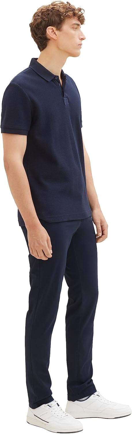 TOM TAILOR Denim Herren Slim Fit Chino Hose aus Baumwolle 33W / 32L 10668 - Sky Captain Blue, 33W /