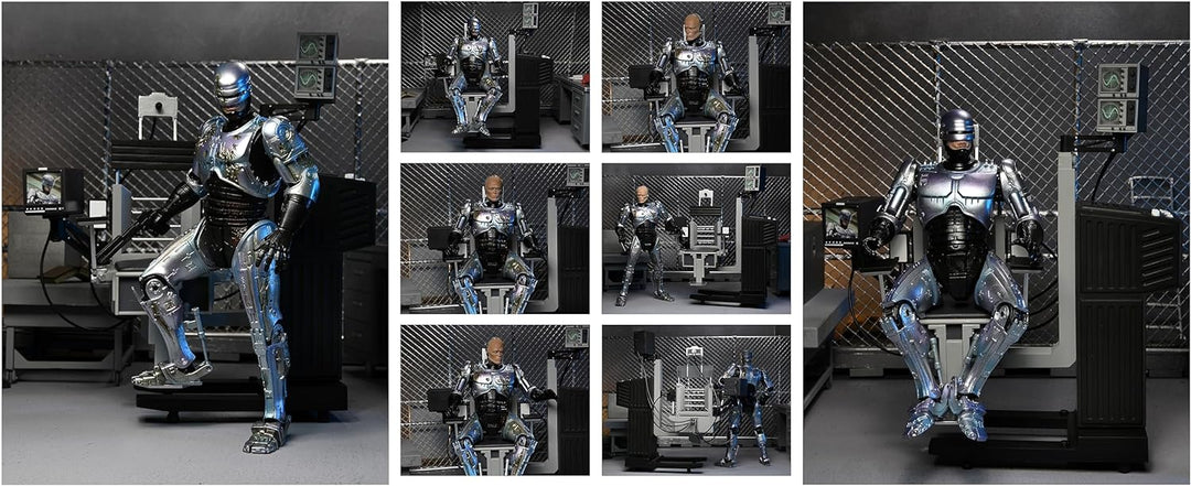 Neca Ultimate Robocop-Figur mit Stuhl, 20 cm 203605 Schwarz