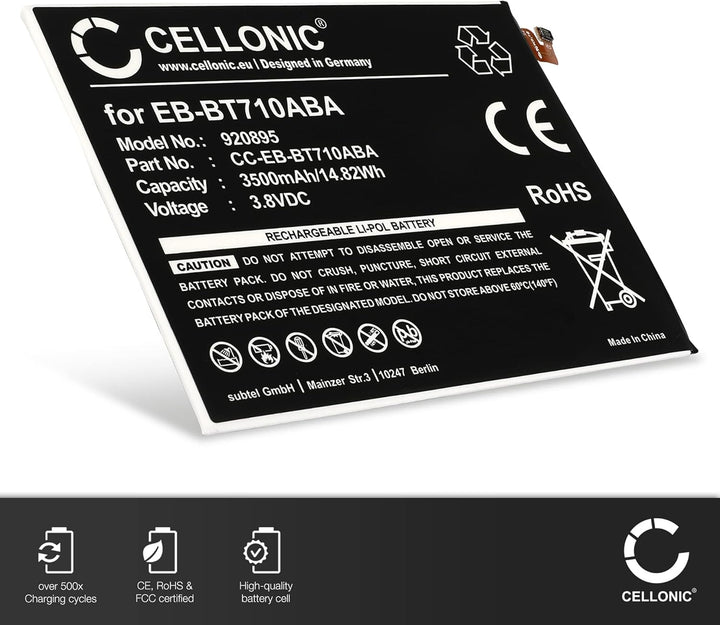 CELLONIC, Akku für Tablet kompatibel mit Samsung SM-T719 Galaxy Tab S2 8.0, SM-T713 Plus (3.8V, 3500