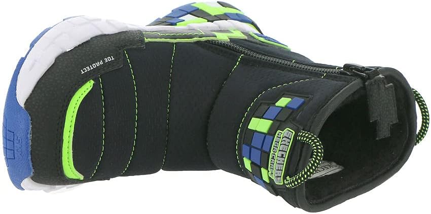 Skechers Jungen 402198l Bblm Stiefelette 43 EU Black Textile Synthetic Blue Lime Trim, 43 EU Black T