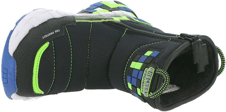 Skechers Jungen 402198l Bblm Stiefelette 43 EU Black Textile Synthetic Blue Lime Trim, 43 EU Black T