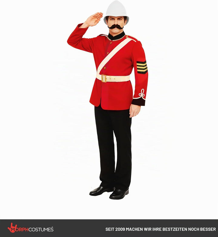 rotes Soldat Kostüm für Herren, Britische Wache, Halloween Karneval, M