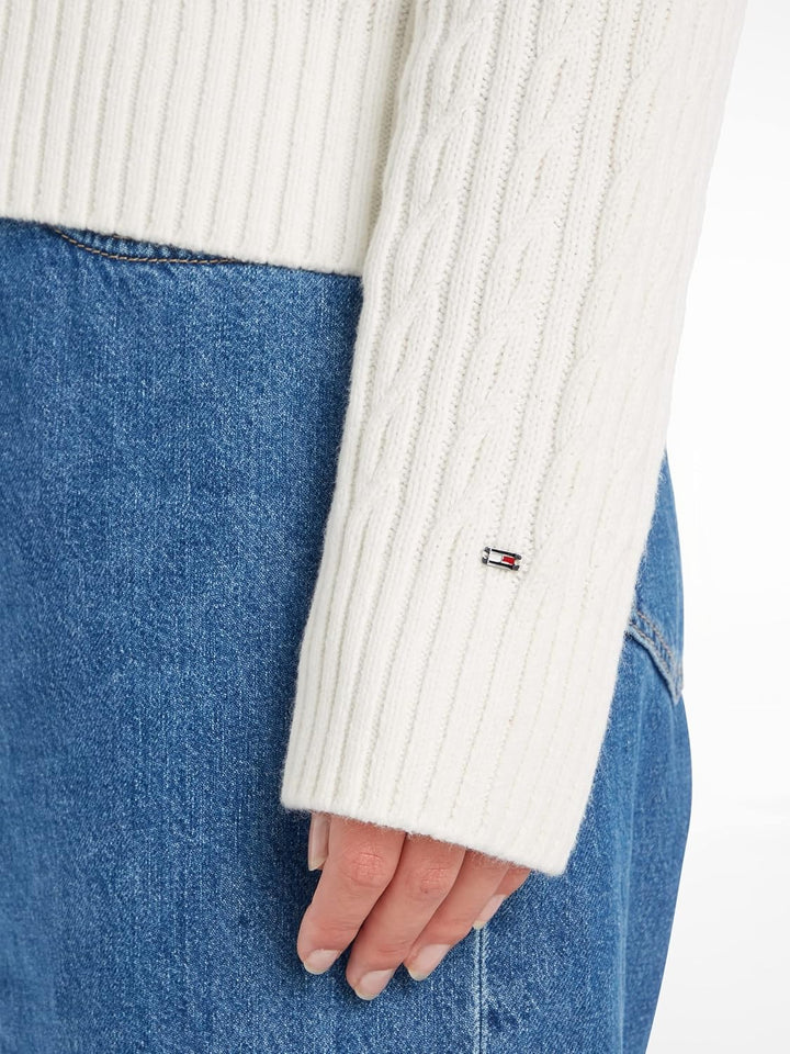 Tommy Hilfiger Damen Pullover, L Wei&amp;