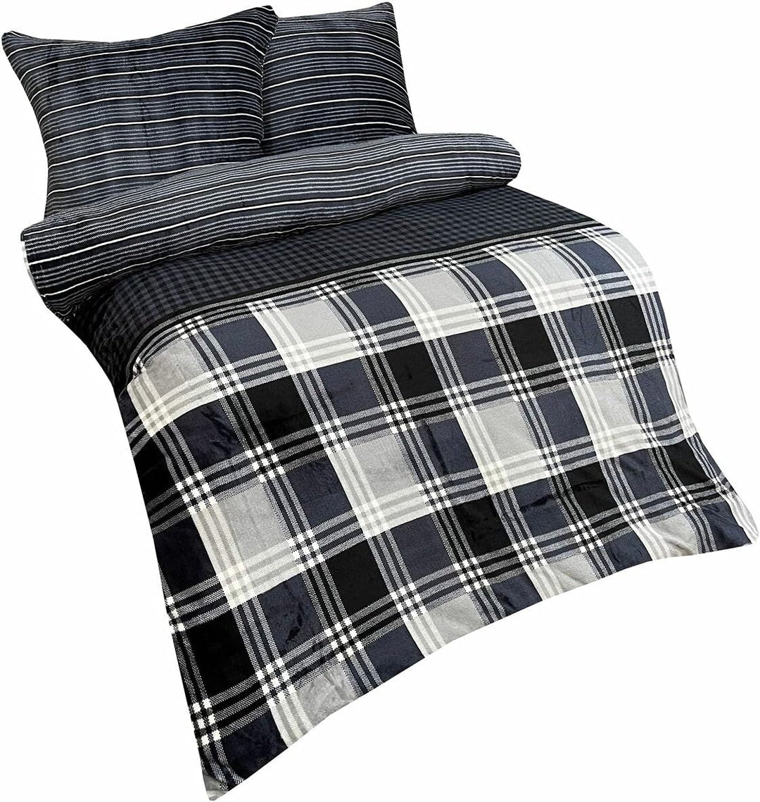 Leonado Vicenti Teddy Plüsch Bettwäsche 135 x 200 cm warme Winter Cashmere Touch Fleece Wendebettwäs