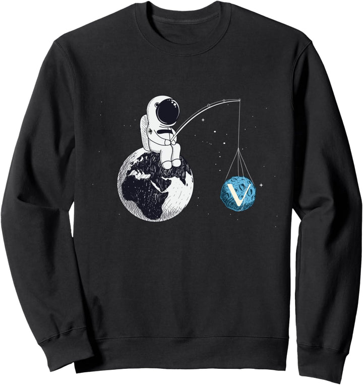 Cryptocurrency Talk - Vechain To The Moon Space Man Merch Sweatshirt