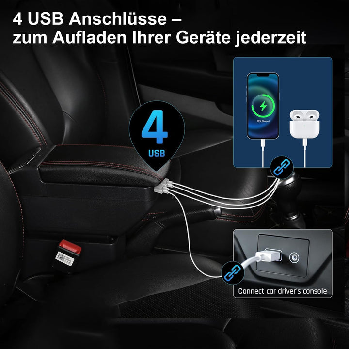 Doppelschicht Armlehne Box Für Mitsubishi Mirage Attraction Space Star 2014-2023 Mittelkonsole Aufbe