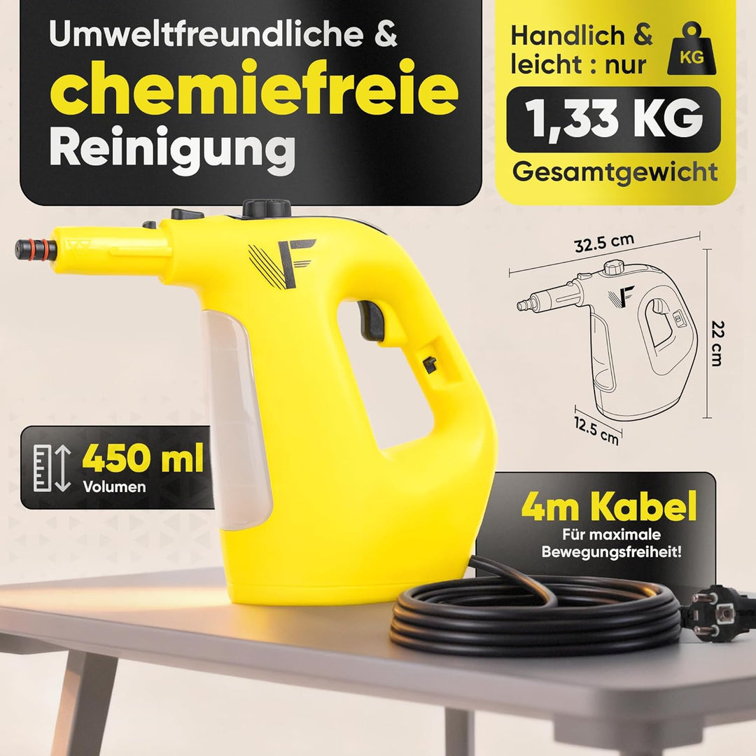 Neighbour's Friend® Dampfreiniger 2 in 1 mit Dampf Mop Funktion – Leistungsstarker Handdampfreiniger