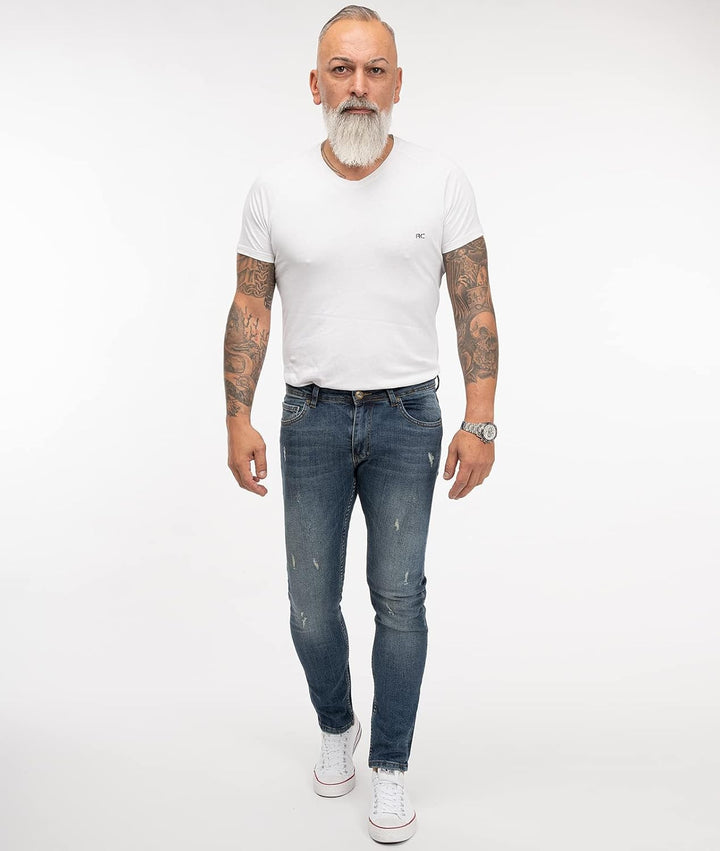 Rock Creek Herren Jeans Hose Slim Fit M21 29W / 32L Rc-2274-blau, 29W / 32L Rc-2274-blau