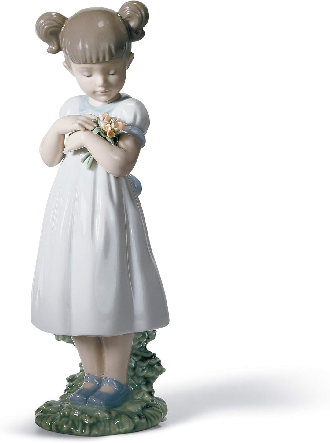 LLADRÓ Mädchen-Figur Blumen Für Mama. Mädchen Mit Blumen. Porzellan.