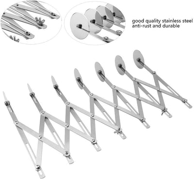 Faltender Edelstahl Pizza Rollenschneider Rad Gebäck Küchenbäckerei Werkzeug MEHRWEG VERPACKUNG soci