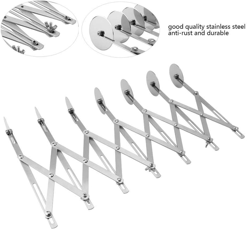 Faltender Edelstahl Pizza Rollenschneider Rad Gebäck Küchenbäckerei Werkzeug MEHRWEG VERPACKUNG soci