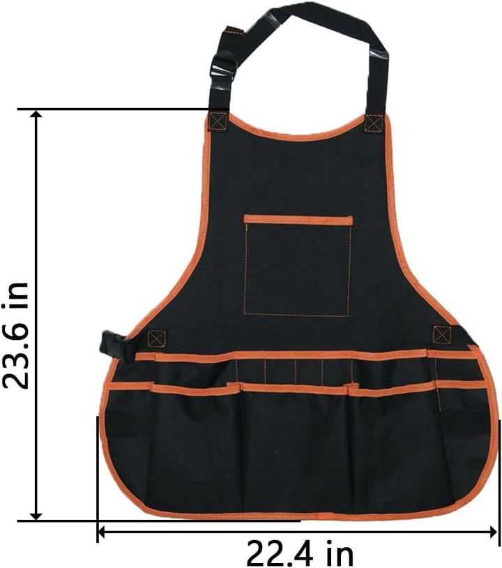 Werkzeugschürze mit Magnetarmband Set für Handwerker & Werkstatt - Verstellbare Arbeitsschürze für H