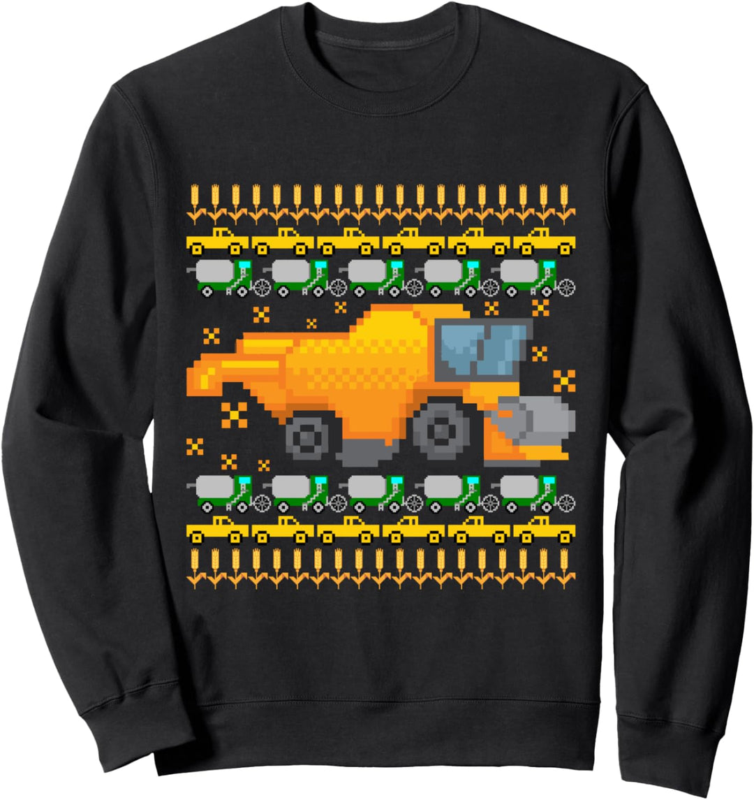 Mähdrescher Ugly Christmas Weihnachtsfeier Ernte Motiv Sweatshirt