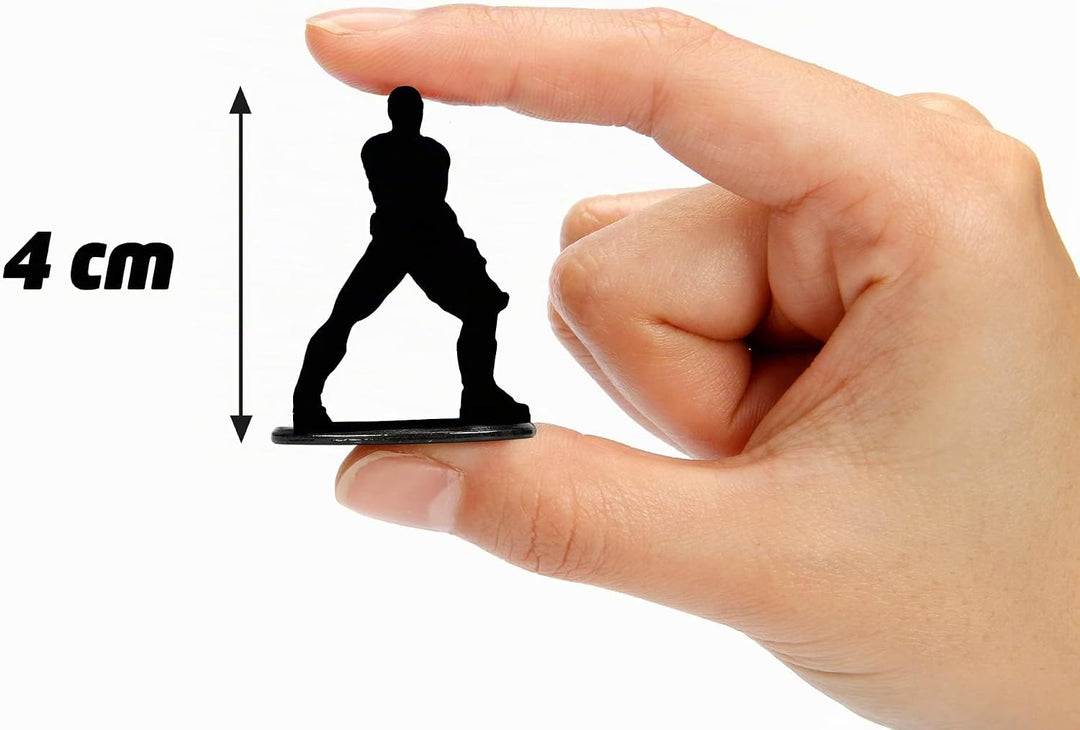 DICKIE 253219001 Batman Batthuelle mit 6 Metall-Nanofiguren und 1 mittelgrosse Figur, Plattform mit