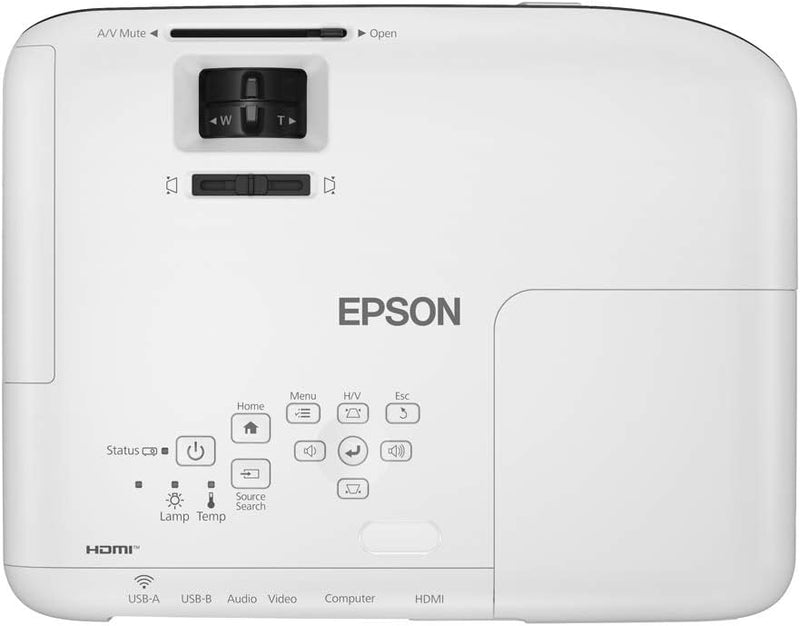 Epson EB-W51 3LCD Projektor (WXGA 1.280x800p, 4.000 Lumen Weiss- und Farbhelligkeit, Kontrastverhält