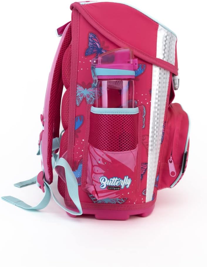 SCHMETTERLING SCHULRANZEN SET MÄDCHEN 1 KLASSE | SET 5 TEILIG FÜR GRUNDSCHULE | SUPER LEICHT | ERGON