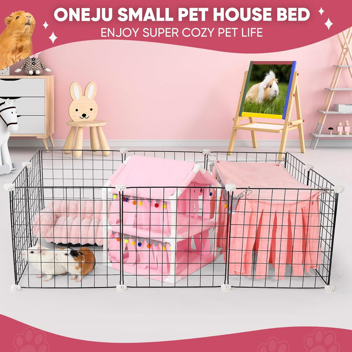 Meerschweinchen Hochbett, Kleintiere Etagenbett, Meerschweinchen Hängematte mit Fleece Waldversteck,