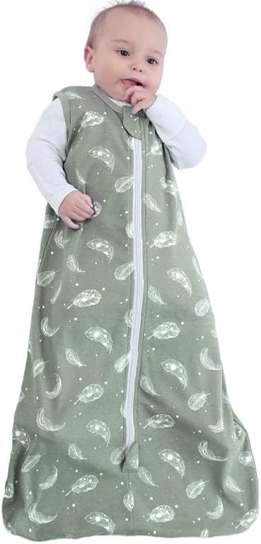 Owlivia Bio-Baumwolle Baby Schlafsack 0.5 Tog & 2.5 Tog Jungen Mädchen Schlafsack, Tragbare Baby-Dec