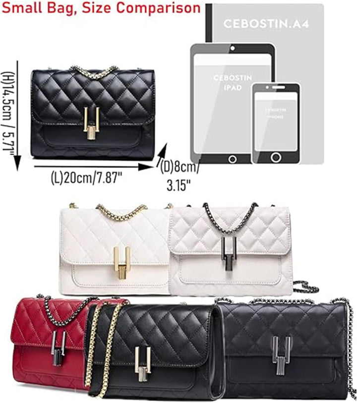 YXBQueen Damen Handtasche Umhängetasche Taschen Leder crossbody bag damen Kleine gesteppte Handtasch