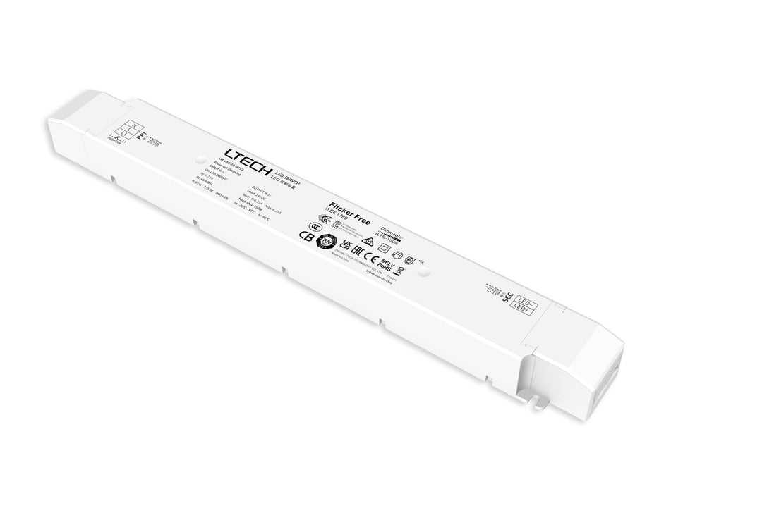 LIGHTEU®, 150 W 24 V DC 6,25 A TRIAC LED dimmbares Treiber-Transformator Netzteil, 3 in 1 Unterstütz