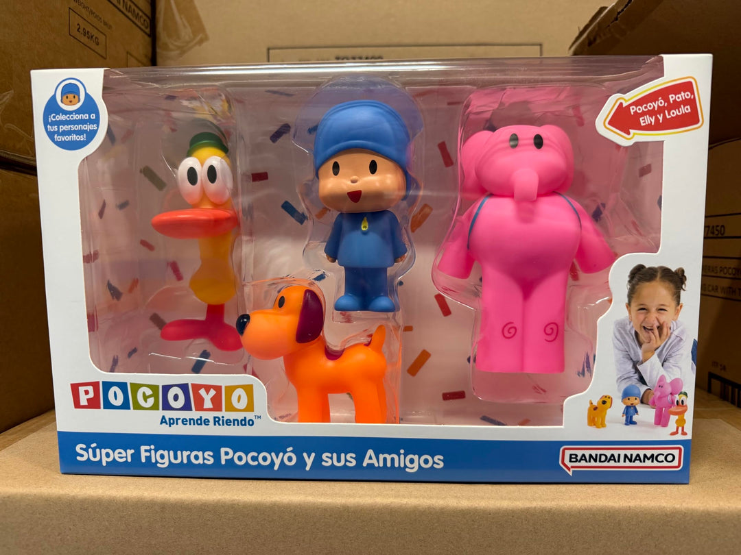 BANDAI Packung mit 4 Super Figuren Pocoyo und Seine Freunde