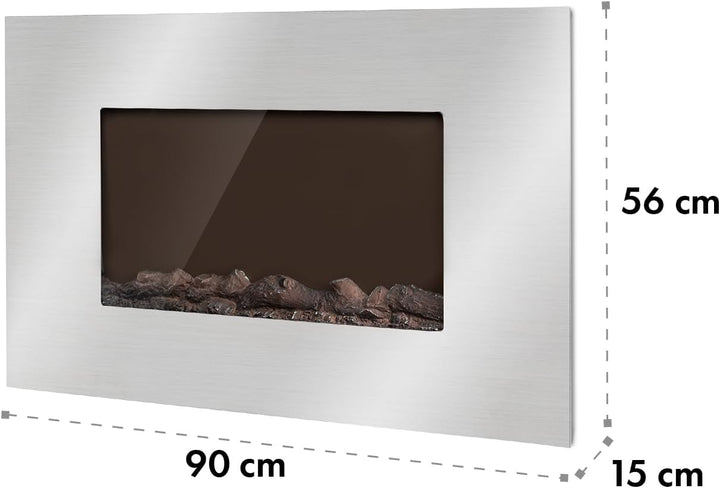Klarstein Elektrokamin, Elektro Heizungen für Wohnzimmer & Innenräume, Elektrischer Kamin mit LED Fl