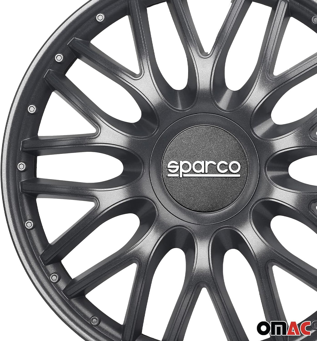 Sparco SPC1596BK Set Wheel Covers Roma 15-inch Black, Pulgadas ROMA 15 zoll SCHWARZ, ROMA 15 zoll SC