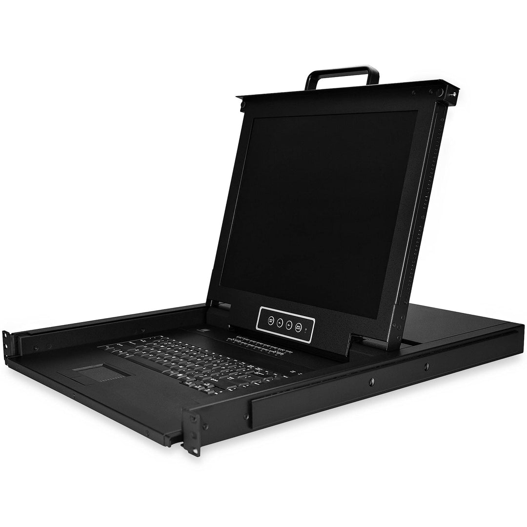 StarTech.com 16 Port Rack KVM Konsole mit 1,8 m Kabeln - US Tastatur(QWERTY), Integrierter KVM Switc