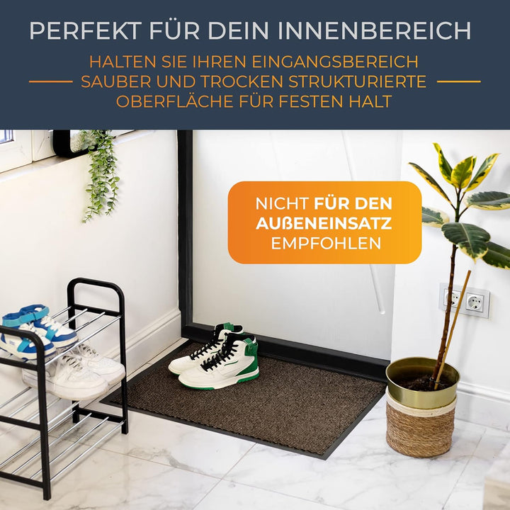 TIMELEOS Fussmatte Schmutzfangmatte mit äusserst starker Schmutz und Feuchtigkeitsaufnahme Eingangst