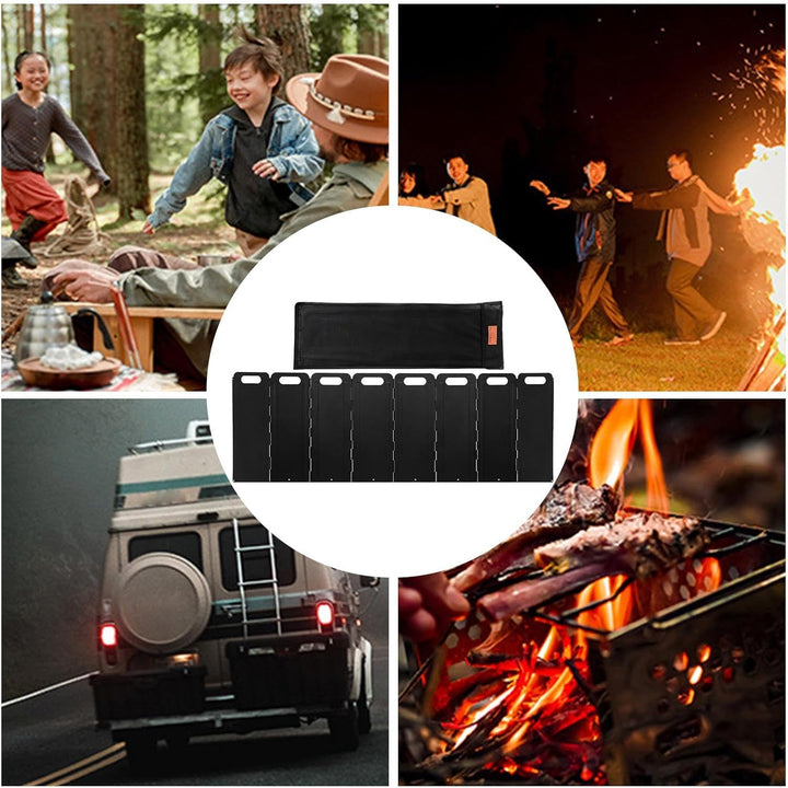 Windschutz aus verzinktem Eisen, Grill, Picknickkocher, Windschutz, faltbarer Campingkocher, Windsch
