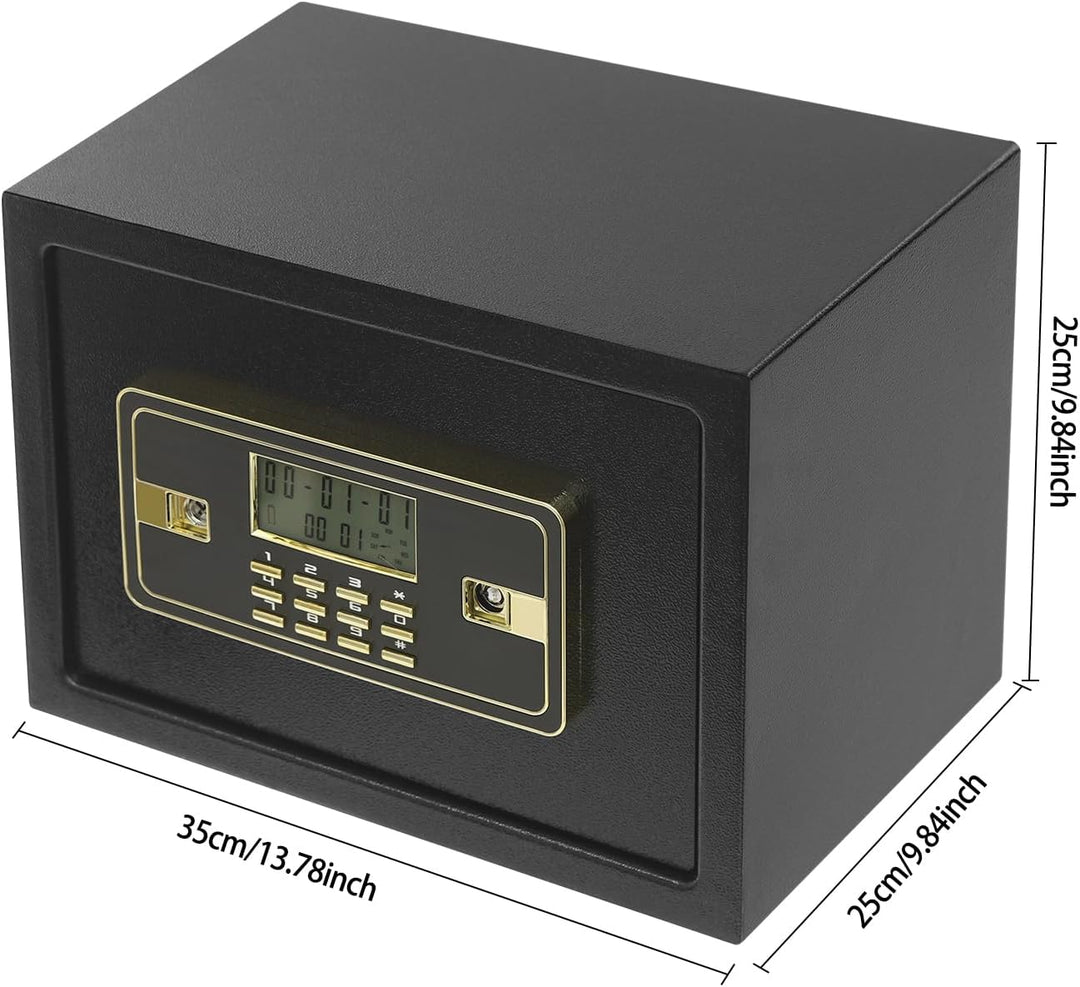 22L/5.8gal Möbeltresor Safe Tresor mit digital Tastatur Elektronischer Tresor Alarmsystem Feuerfest
