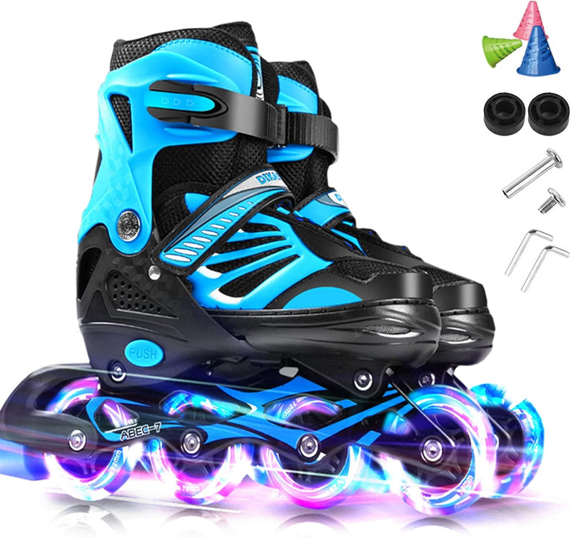 Lixada Inline Skates Kinder Vestellbare Inliner mit beleuchteten PU Rädern Rollschuhe Geschenk für K