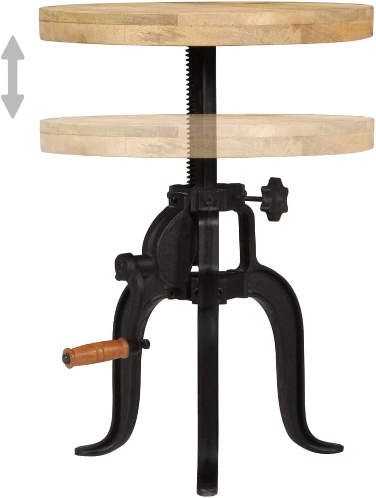 vidaXL Mangoholz Massiv Beistelltisch Höhenverstellbar Wohnzimmertisch Beistelltisch Kaffeetisch Sof