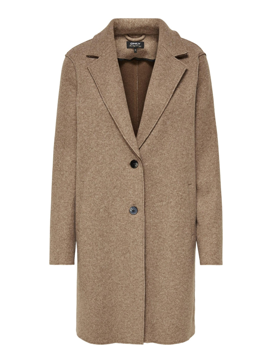 ONLY Damen Kurzmantel Carrie Bonded lange Damenjacke mit Knopfleiste S Woodsmoke Melange, S Woodsmok