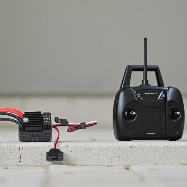 Pissente Brushed ESC 60A Wasserdichter Geschwindigkeitsregler mit Integriertem Kondensator für 1/10