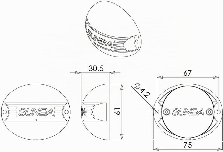 Sunba Outdoor Aluminium CCTV Mikrofone für IP Kameras mit RCA Interface