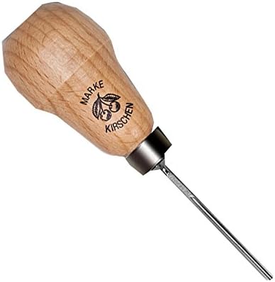 KIRSCHEN Werkzeuge 5706000 | Zierschnitzeisen gerade mit Birnenheft, 1mm, Stich 6 Stich 6 gerade 1,0