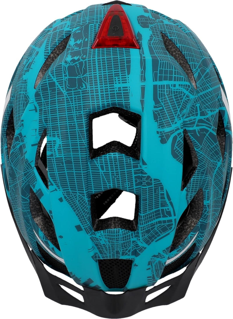 FISCHER Fahrradhelm, Radhelm, Cityhelm Urban Plus, mit integriertem LED-Rücklicht für Damen und Herr