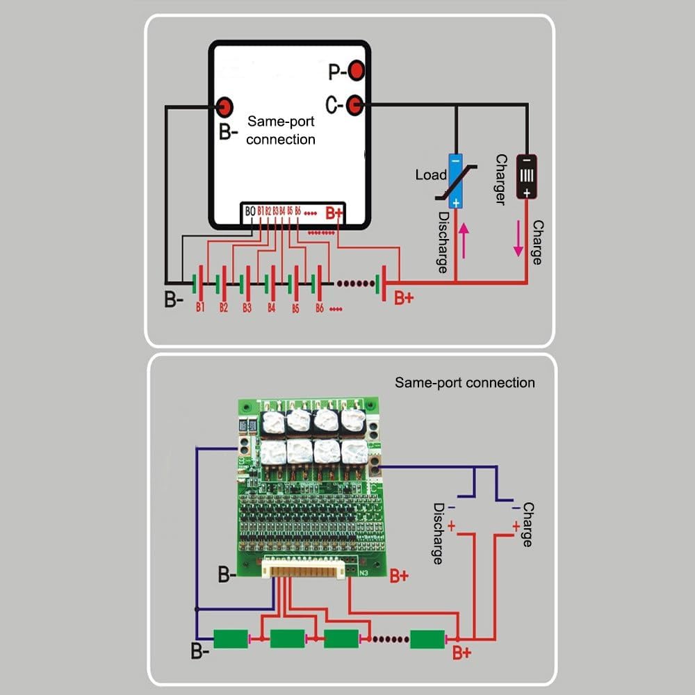 TECNOIOT 13S 48V 50A Li-Ion Lithium 18650 Batterie BMS PCB PCM Power Protection Board