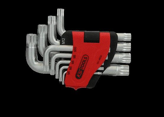 KS Tools 151.4630 XZN-Winkelstiftschlüssel-Satz, kurz, 9-tlg.