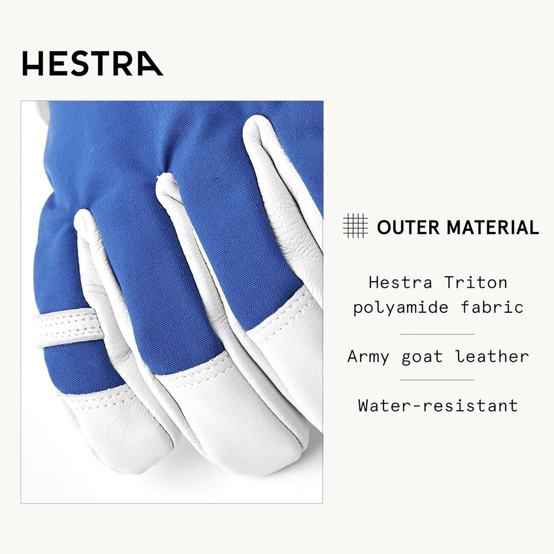 Hestra, Ski-Handschuhe Stulpe, Armee-Leder. Königsblau 5, Königsblau 5