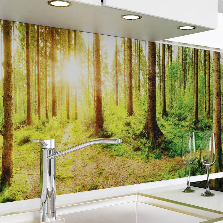 danario Küchenrückwand selbstklebend - Matt - Spritzschutz Küche - versteifte PET Folie - 0,4 mm - S