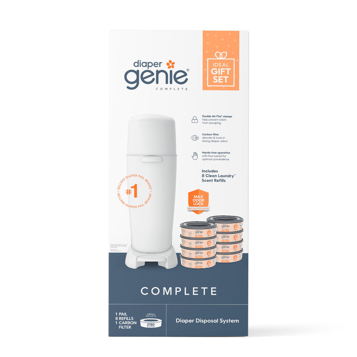 Playtex Diaper Genie Baby Registry Set, enthält 1 Diaper Genie Complete Diaper Pail, 8 Diaper Genie