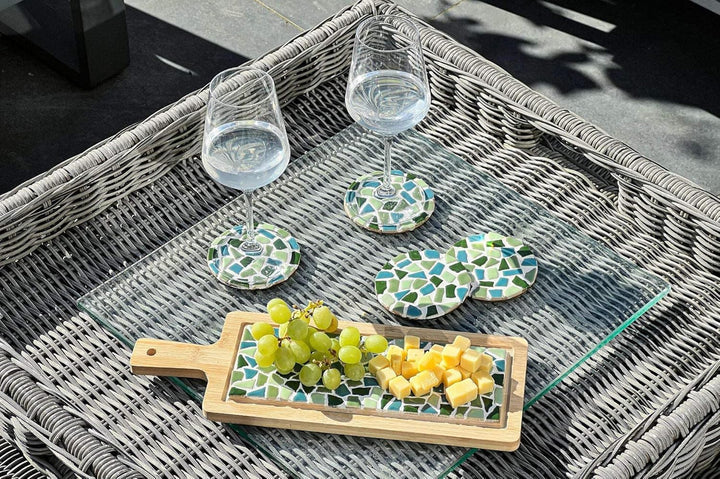 Little Creations mosaik Servierbrett Altrosa | DIY Bastelset Erwachsene | Gestalte deine eigene Serv