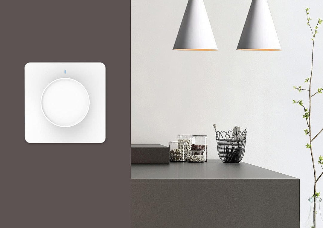 Luminea Home Control WLAN Dimmer Schalter: 4er-Set WLAN-Unterputz-Lichtschalter & Dimmer, Dreh- & Dr