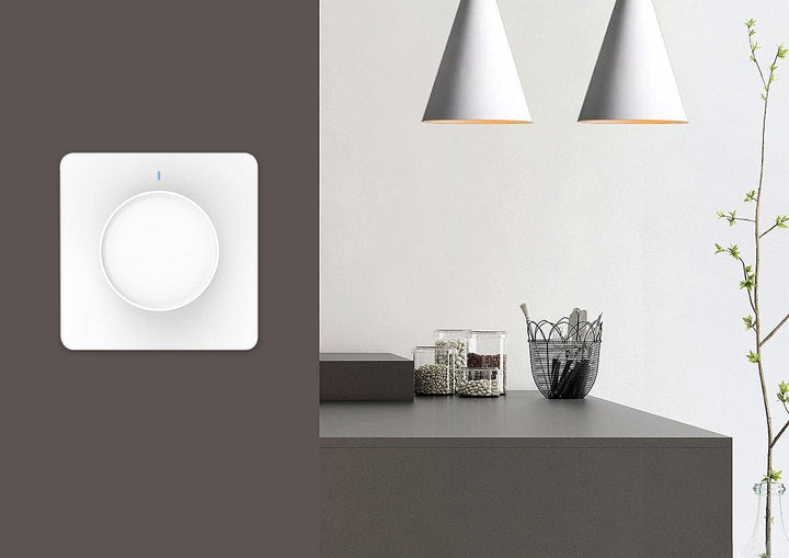 Luminea Home Control WLAN Dimmer Schalter: 4er-Set WLAN-Unterputz-Lichtschalter & Dimmer, Dreh- & Dr