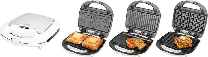 ECG S 399 3in1 White Sandwichmaker, Edelstahl/Kunststoff, Weiss