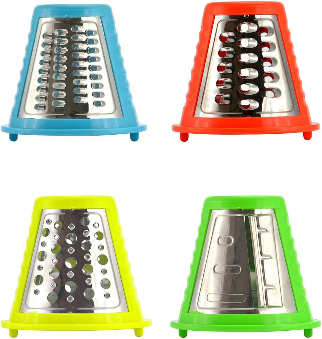 Rosenstein & Söhne Elektrische Reibe: Elektrische Universal-Küchenreibe mit 4 Aufsätzen, 150 Watt (G