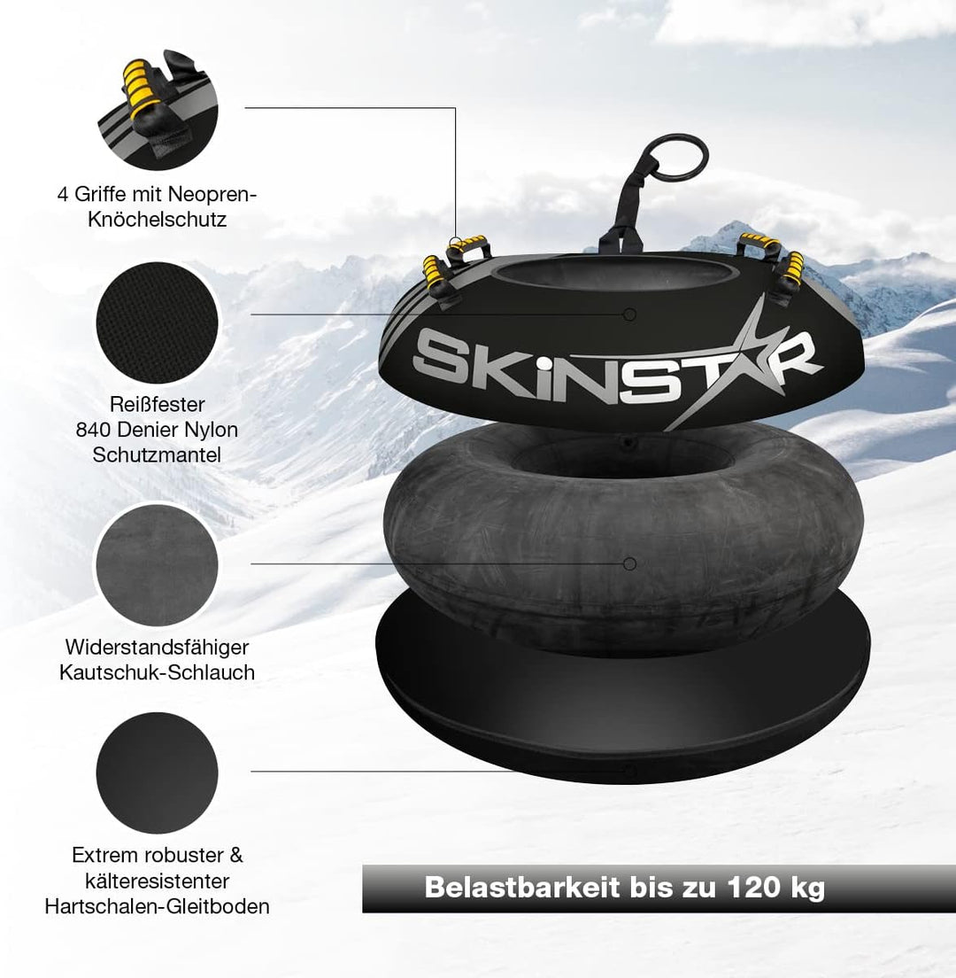 SkinStar Profi Snow Tube Schlitten Bob Rodel Reifen Schneereifen Rutschreifen Ø100cm