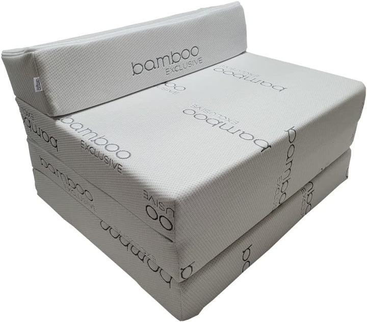 Natalia Spzoo Faltmatratze mit Schaumstoffkern und abnehmbarem Bezug – Klappmatratze mit Kopfteil –